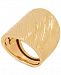 Textured Wide Band Statement Ring in 14k Gold