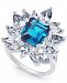 Blue Topaz (3-1/2 ct. t. w. ) & White Topaz (2-5/8 ct. t. w. ) Ring in Sterling Silver