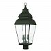2594-04 - Livex Lighting - Exeter - Three Light Outdoor Post-Top Lantern Black Finish with Clear Beveled Glass - Exeter