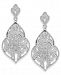 Diamond Pave Drop Earrings (1/4 ct. t. w. ) in Sterling Silver