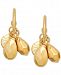 Shaky Bead Hoop Earrings in 10k Gold