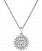 Diamond Flower Cluster Pendant Necklace (1 ct. t. w. ) in 14k White Gold