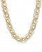 Two-Tone Interlocked Link Collar Necklace in 10k Gold & White Gold
