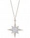 Wrapped Diamond Cluster Star Pendant Necklace (1/6 ct. t. w. ) in 10k Gold, Created for Macy's