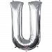 Anagram Mini Shape 16 Inch Silver Letter Balloon (U) (Silver)