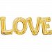 Anagram Love Supershape Air Filled Balloon (One Size) (Gold)