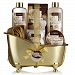 Home Spa Gift Basket, Luxurious 11 Piece Bath & Body Set For Men&Women, White Rose & Jasmine Scent- Contains Shower Gel, Bubble Bath, Body Scrub, Bath Salt, 4 Bath Bombs, Pouf, Cosmetic Bag & Gold Tub …