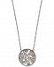 Giani Bernini Cubic Zirconia Vine Pendant Necklace in Sterling Silver and 18k Rose Gold-Plate, Created for Macy's