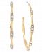 Inc Large 2" Gold-Tone Crystal-Accent Hoop Earrings, Created for Macy's