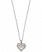 Giani Bernini Cubic Zirconia Mom Heart Pendant Necklace in Sterling Silver and 18k Rose Gold-Plate, Created for Macy's