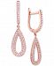 Wrapped in Love Diamond Pave Teardrop Drop Earrings (1/2 ct. t. w. ) in 14k Rose Gold, Created for Macy's