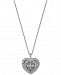 Diamond Filigree Locket Pendant Necklace (1/7 ct. t. w. ) in Sterling Silver