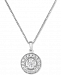 Diamond Halo Pendant Necklace (1/4 ct. t. w. ) in 10k White Gold