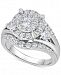 Diamond Halo Cluster Ring (1-1/2 ct. t. w. ) in 14k White Gold