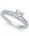 Diamond Engraved Engagement Ring (3/4 ct. t. w. ) in 14k White Gold