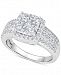 Diamond Halo Square Cluster Ring (1 ct. t. w. ) in 14k White Gold