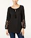Love Scarlett Petite Lace-Sleeve Peasant Top, Created for Macy's