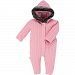 Magnificent Baby Hooded Cable Knit Coverall, Pink, 3 Months