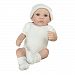 Luerme Baby Doll Soft Silicone Lifelike Newborn Doll 28cm with Outfit Accessories (B)