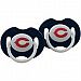 Chicago Bears set of 2 solid Blue Pacifiers