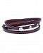 Degs & Sal Men's Leather Wrap Bracelet in Stainless Steel