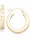 Signature Gold Diamond Accent Huggie Hoop Earrings in 14k Gold over Resin, Created for Macy's