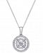 Magnificence Diamond Double Open Halo Pendant Necklace (1/4 ct. t. w. ) in 14k White Gold