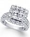 Diamond Square Cluster Halo Ring (3 ct. t. w. ) in 14k White Gold