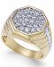 Men's Diamond Two-Tone Octagon Cluster Ring (1 ct. t. w. ) in 10k & Rhodium-Plate
