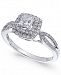 Diamond Princess Cut Halo Engagement Ring (3/4 ct. t. w. ) in 14k White Gold