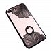 iPhone 7 Plus Case Finger Ring Stand - JAZ Ultra Thin [3D Relief Sculpture] Silicone Case Cover With 360 Rotating Ring Grip/Stand Holder/Shockproof for iPhone 7 Plus/iPhone 8 Plus(Small Flower)