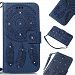 Galaxy Note 8 Case, Winfrey [Deep Blue] [Diamond Lattice Snap On Shell] [Wrist Strap] Heavy Duty Protective Shock Resistant Windbell Wallet Case for Samsung Galaxy Note 8