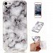 iPod Touch 6 Case, iPod 6 Cases, Glossy Marble Pattern Slim Hard Soft Silicone Back Case Cover Fit for Apple iPod Touch 5 6th (White&Black)