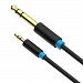 10FT 24K 15U Gold Plated VENTION 3.5mm 1/8" Male to 6.35mm 1/4" Male TRS Stereo Audio Cable with PVC Infection Molding Shell Design for iPhone, iPod, Laptop, Power Amplifier, Microphone and Guitar