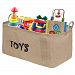Ilyever XXL 22" Jute Toy Chest Baskets Storage Bins Organizer - Perfect for Organizing Toy Storage, Baby Toys, Kids Toys, Dog Toys, Baby Clothing, Children Books, Gift Baskets