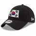 South Korea MyCountry Flag Relaxed Fit New Era 9TWENTY Cap (Black)