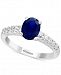 Gemstone Bridal by Effy Sapphire (1-3/8 ct. t. w. ) & Diamond (3/8 ct. t. w. ) Engagement Ring in 18k White Gold