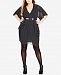 City Chic Trendy Plus Size Belted Faux-Wrap Dress