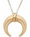 18" Polished Horn Pendant Necklace in 10k Gold