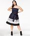 City Chic Trendy Plus Size Strapless Colorblocked Dress