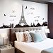 Ussore Eiffel Tower Removable Decor Environmentally Mural Wall Stickers Decal Wallpaper For Kids Home living room bedroom bathroom kitchen Office
