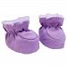 BABY BOOTIES - PLUM AND LILAC SWIRL VELOUR AND MATTE SATIN