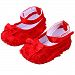 SODIAL(R) Baby Girl Comfortable AntiSlip Princess Toddler Shoes (12-18 month, Red)