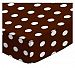 SheetWorld Fitted Pack N Play Sheet - Polka Dots Brown - Made In USA - 29.5 inches x 42 inches (74.9 cm x 106.7 cm)