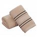 Cotton Towel Absorbent, Quick Dry and Super Soft, Double Ribbon (Brown)