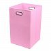 Modern Littles Folding Laundry Basket with Handles - High-Strength Polymer Construction - Folds for Easy Storage and Transportation - 13.75 Inches x 13.75 Inches x 22.75 Inches - Pink by Modern Littles