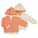 Babysoy Reversible Hoodie, Cantaloupe, 0-6 months, 1-Pack