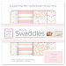 SwaddleDesigns Cotton Muslin Swaddle Blankets, Set of 4, Heavenly Floral Pink
