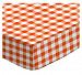 SheetWorld Fitted Cradle Sheet - Orange Gingham Check - Made In USA by sheetworld