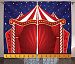Ambesonne Circus Decor Collection, Canvas Tent Circus Stage Performing Theater Jokes Clown Cheerful Night Theme Print, Window Treatments for Kids Girls Boys Bedroom Curtain 2 Panels Set, 108X84 Inches